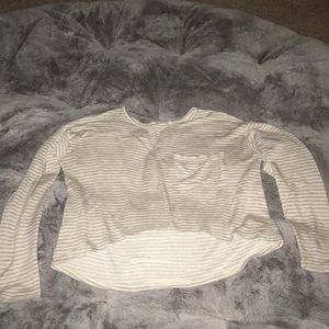 long sleeve tapered crop top